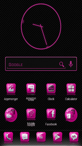 Slick Launcher Theme Pink