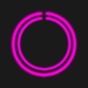 Pink C-Circle Neon Clock  Icon
