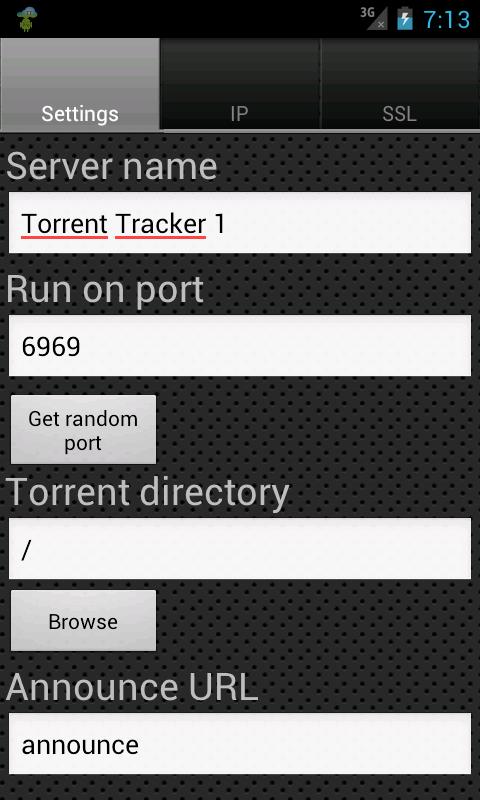 Torrent Tracker - screenshot