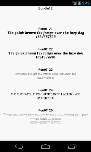 Fonts for FlipFont 12