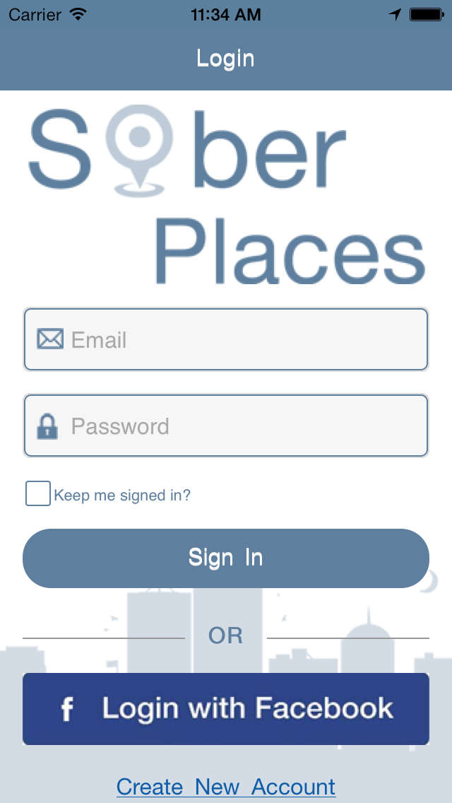 Sober Places Meeting Finder Screen 2