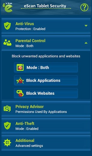 eScan Tablet Security Captura de tela 11