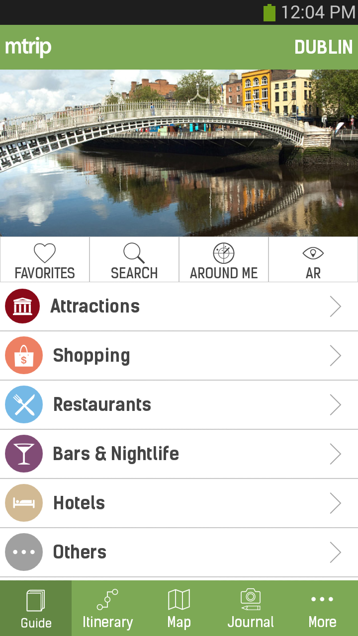 Dublin Travel Guide – mTrip Screen 1