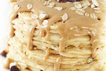 Peanut Butter Oatmeal Chocolate Chip Cookie Pancakes