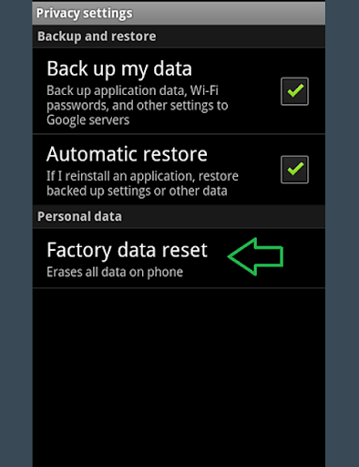 Factory Reset Android Phone