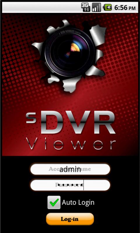 Android application sDVR Viewer (v2.2.6) screenshort