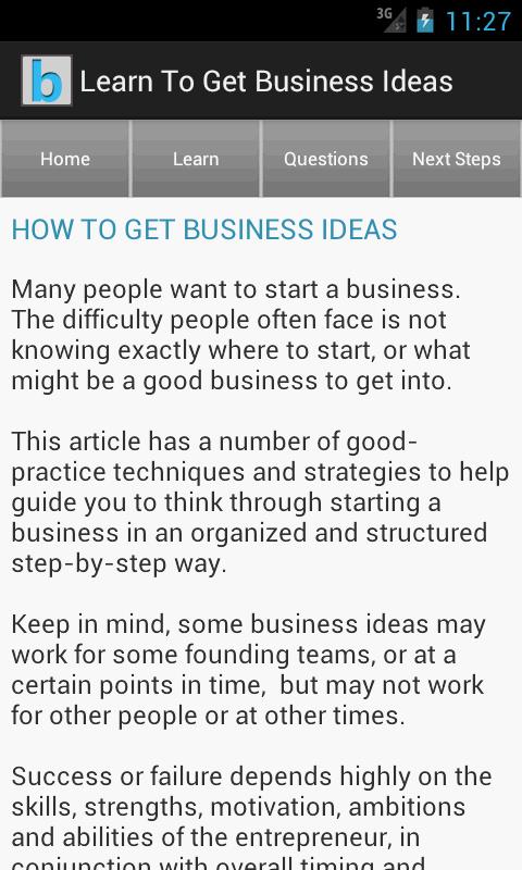    Startup & Business Ideas- screenshot  