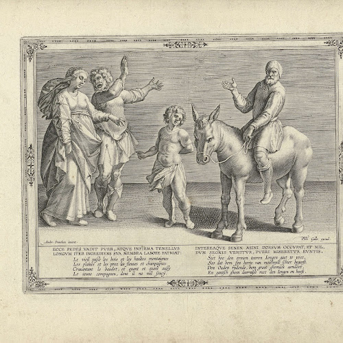 Vader op de rug van de ezel, de zoon te voet, Karel van Mallery, naar