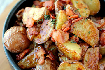 Warm Maple Bacon Potato Salad