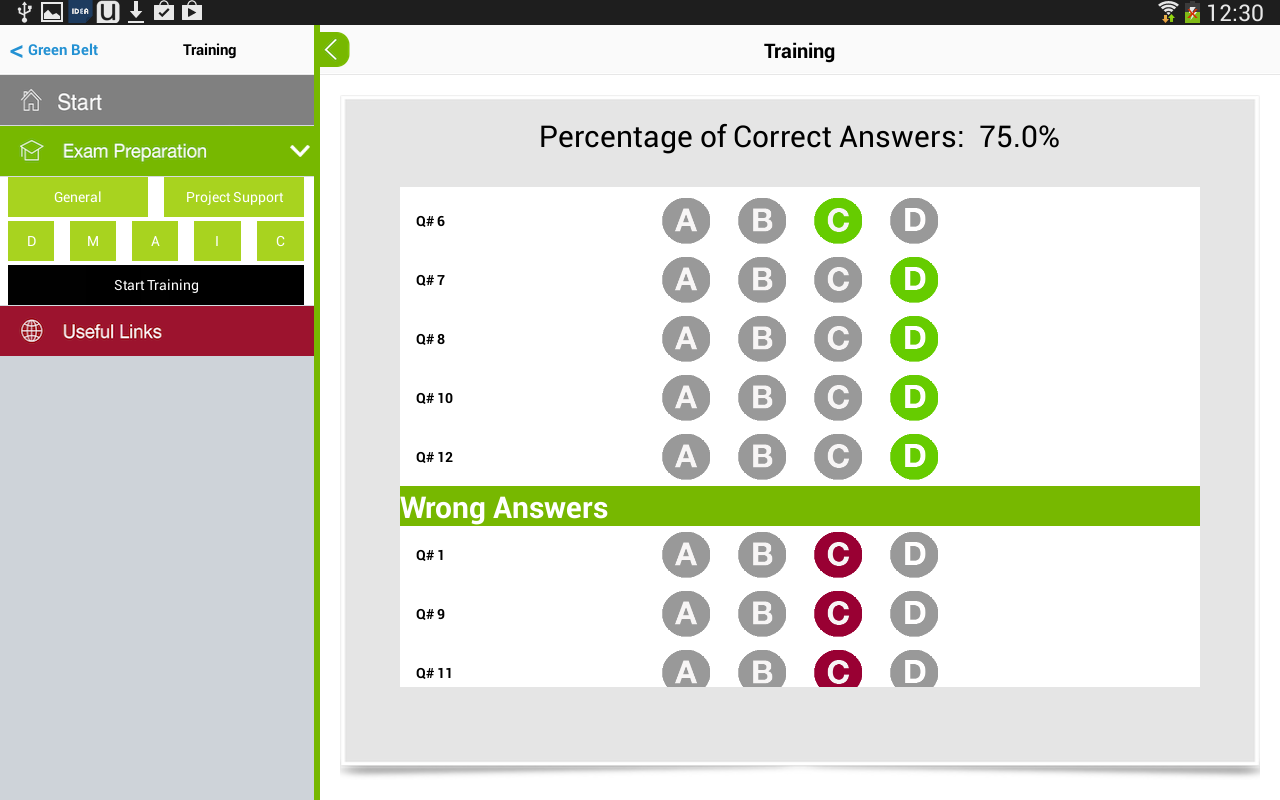 Android application Lean Six Sigma Green Belt Pro screenshort