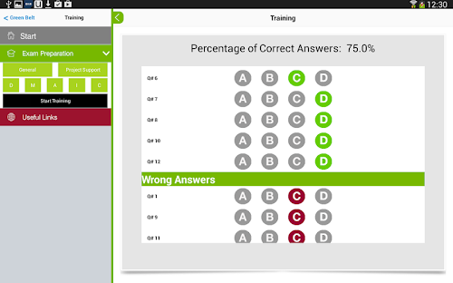 Android application Lean Six Sigma Green Belt Pro screenshort