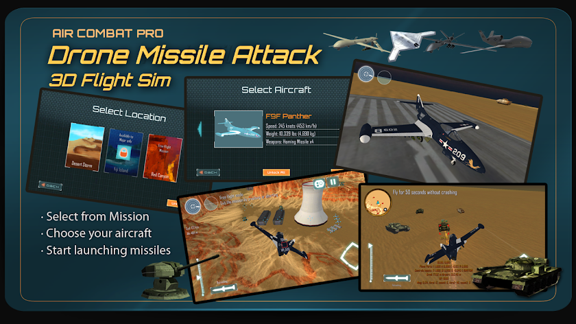 Air-Combat Drone Simulator 3D+ Screen 2