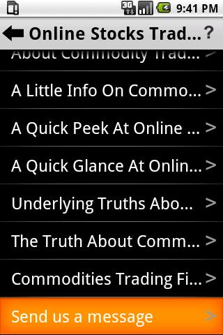 Insiders Online Stocks Trading Screen 3