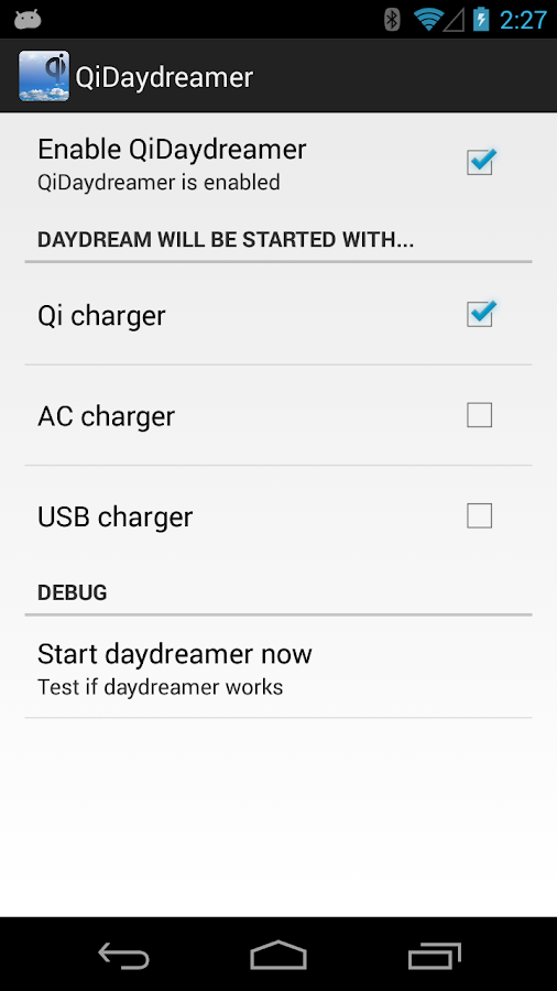 Qi Daydreamer for Qi cradle Screen 3