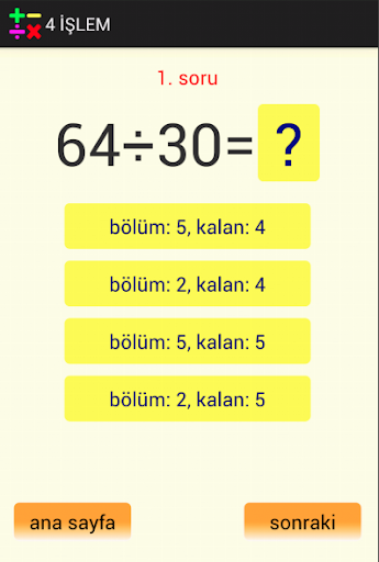 【免費教育App】DÖRT İŞLEM ALIŞTIRMALARI-APP點子