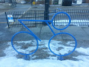Rasta Blue Bike Sculpture