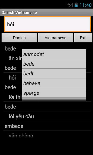Danish Vietnamese Dictionary