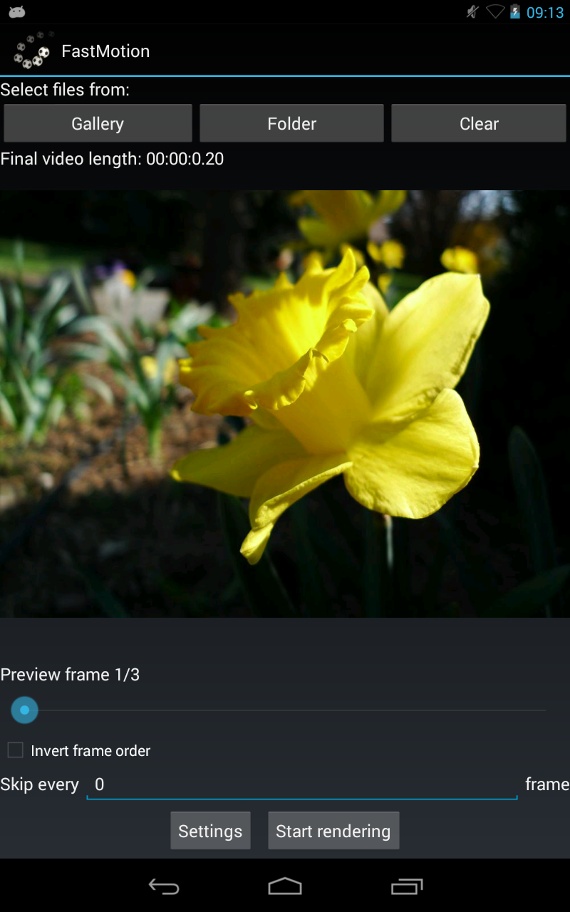 FastMotion Time-Lapse Recorder Screen 3