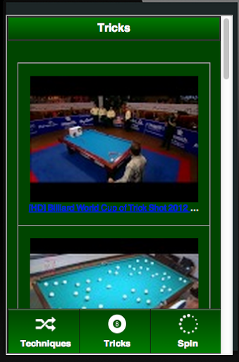 Pool Billiards Tricks