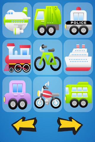 Android application Vehicle Sounds for Babies screenshort