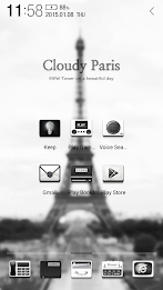Cloudy Paris Atom Theme poster 2
