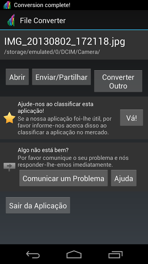 Conversor de Ficheiros - screenshot