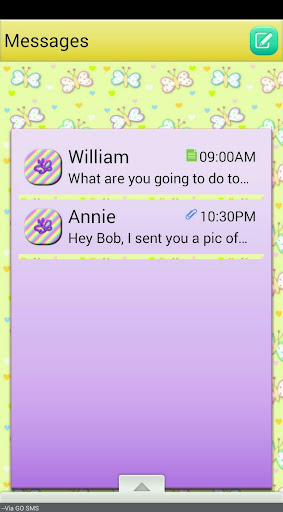 SpringButterflies GO SMS THEME