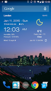 Tempo & Clock Widget sem Ads - screenshot thumbnail