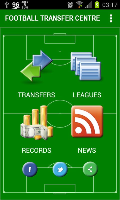 Android application Football Transfer Centre screenshort