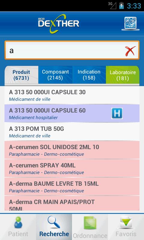 Android application BCBDexther screenshort