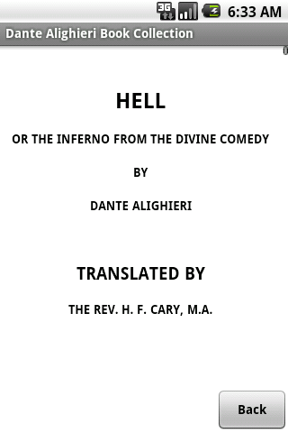Dante Alighieri Collection Screen 2