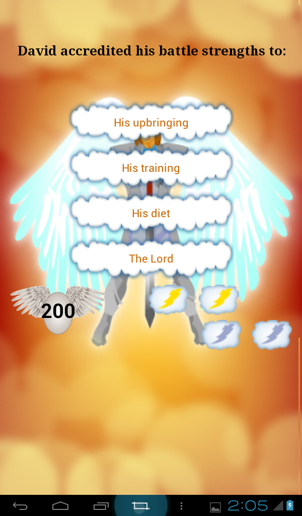 Bible Battle Trivia Screen 2