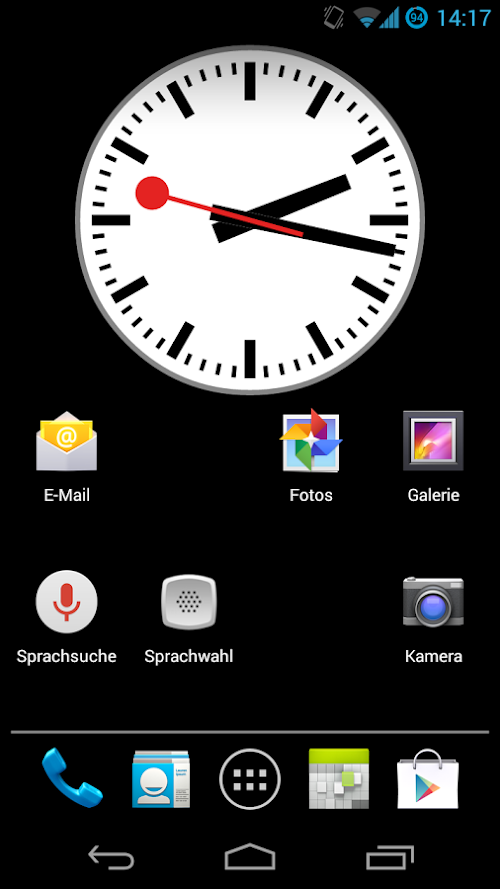 Android application Swiss Railway Clock screenshort