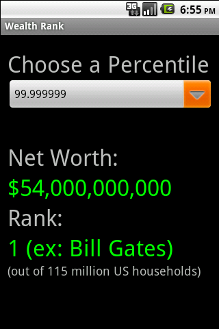 Android application Wealth Rank screenshort