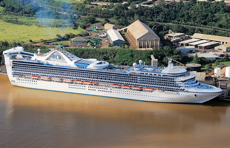 Golden Princess docked in Nawiliwili Bay, Kauai.