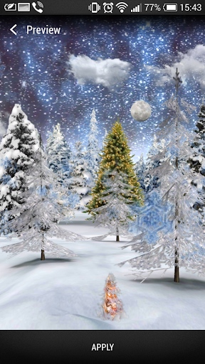 3D Winter forest