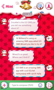 GO SMS CHRISTMAS CAT THEME(圖3)-速報App