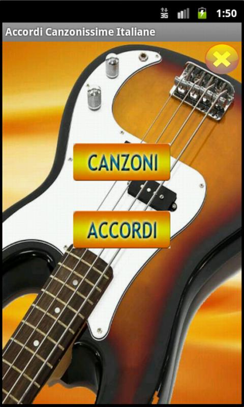 Android application Best Italian Songs Chords screenshort