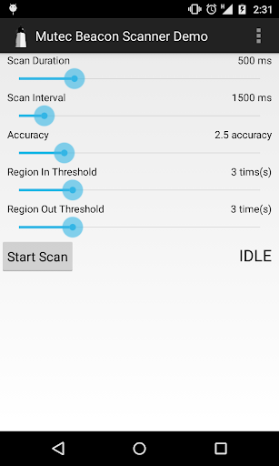 Mutecsoft Beacon Scanner Demo