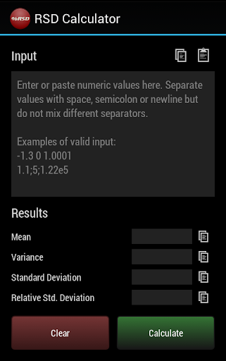 RSD Calculator