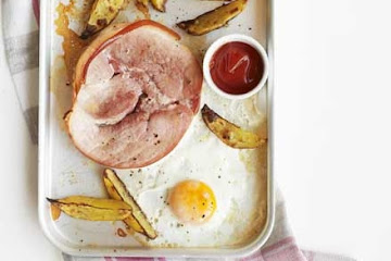 All-in-one gammon, egg & chips