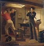 Jan van Speijk overlegt of hij de lont in het kruit zal steken, 5 februari 1831. Jacobus Schoemaker Doyer, 1834