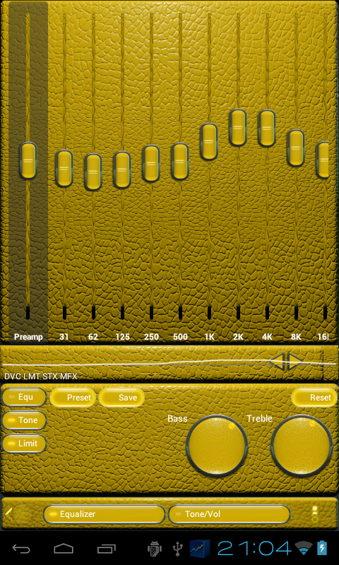 Poweramp skin yellow lizard Screen 3