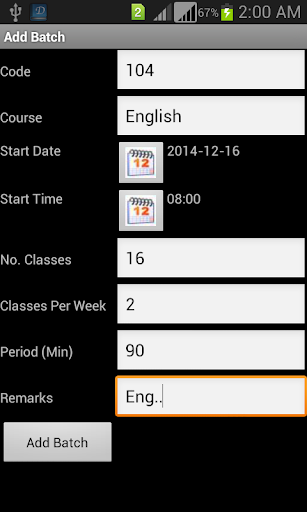 Class Scheduler