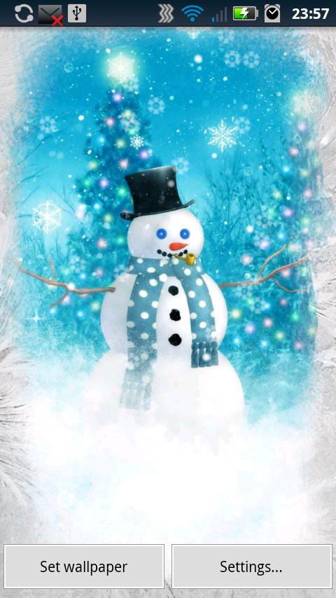 Android application Christmas Snowflakes screenshort