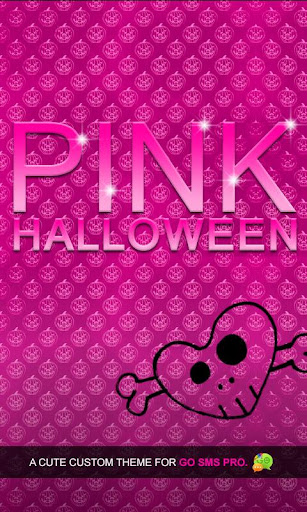 【免費個人化App】Pink Halloween Go SMS Theme-APP點子