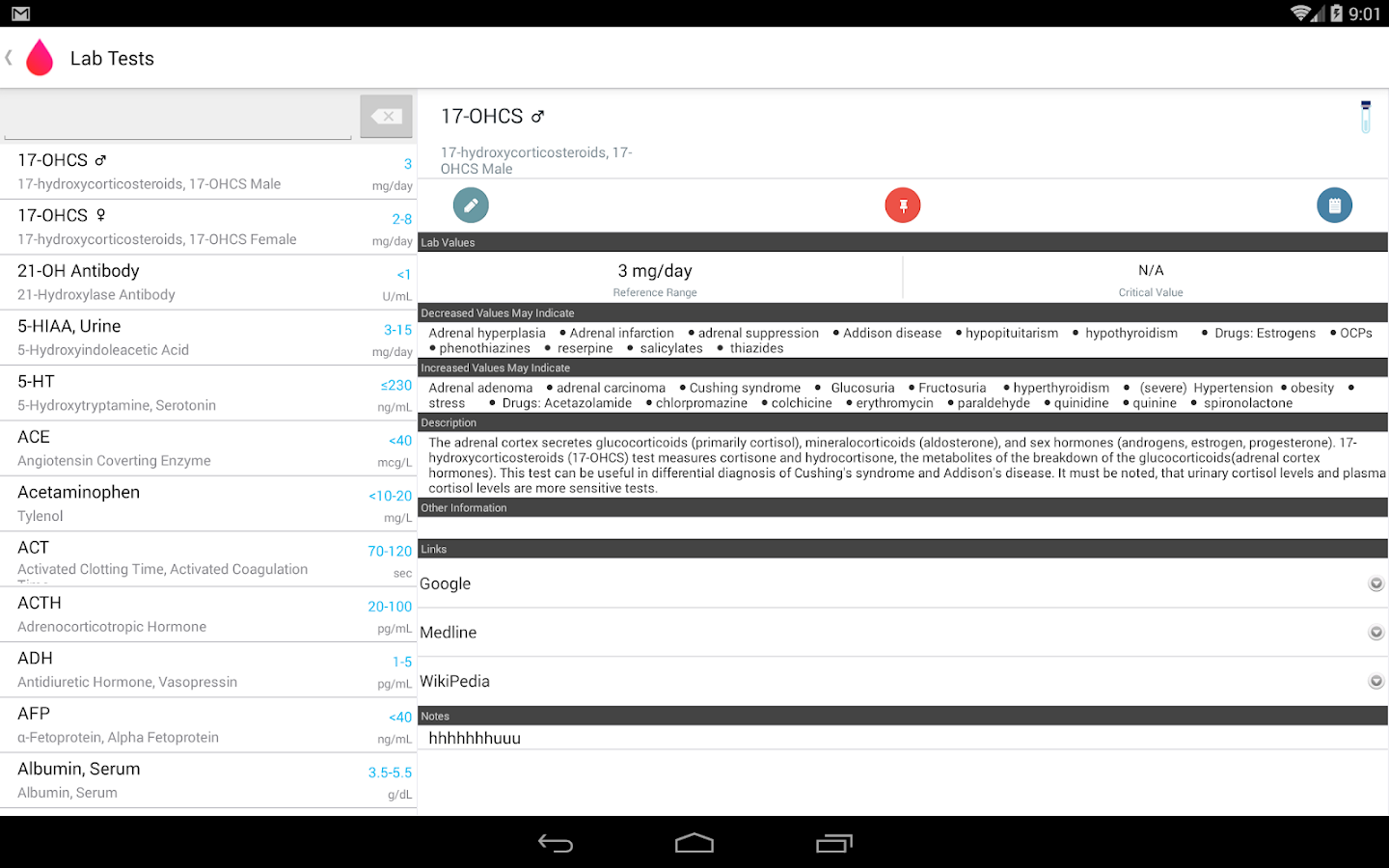    Lab Values Reference Pro- screenshot  