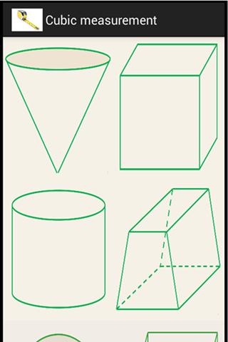 Shape calculations cubic