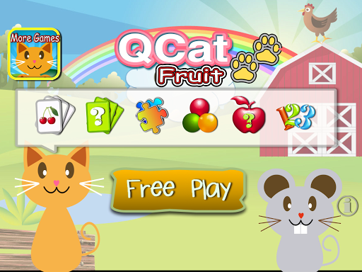 【免費教育App】QCat - 學齡前7合1教育遊戲 為幼兒和兒童所設計：水果-APP點子