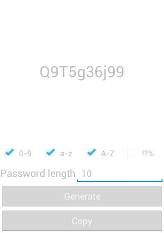 Simple password generator